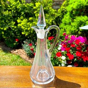 Vintage - Heisey Glass Flat Pannel Cruet & Stopper